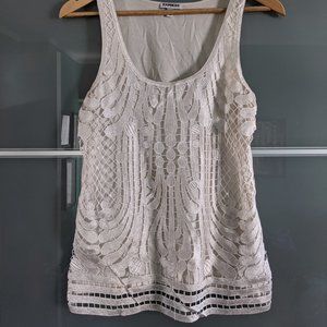 Winter White Lacey Tank Top